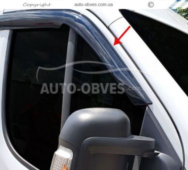 Window deflectors Peugeot Boxer 2006-2014-... - type: 2 pcs, sunplex фото 2