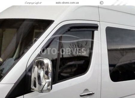 Window deflectors Volkswagen Crafter 2006-2016 - type: 2 pcs, sunplex sport фото 2