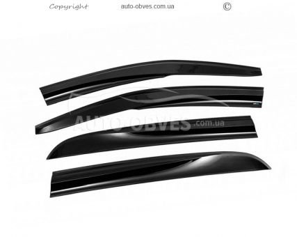 Window deflectors Citroen C-Elysee 2012-... - type: 4 pcs, sunplex sport фото 1