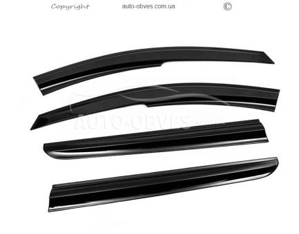 Window deflectors Dacia Logan MCV 2012-... - type: 4 pcs, sunplex sport фото 0