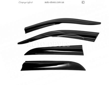 Window deflectors Fiat Albea 2002-... - type: 4 pcs, sunplex sport фото 0