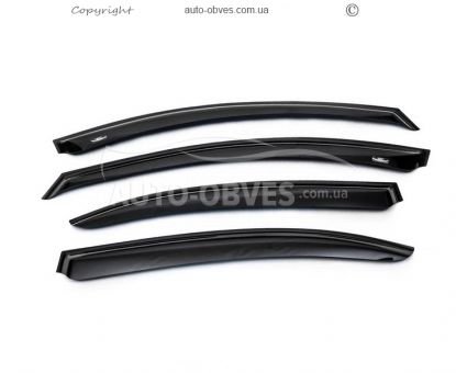 Window deflectors Hyundai Sonata NF 2004-2009 - type: 4 pcs hic фото 1