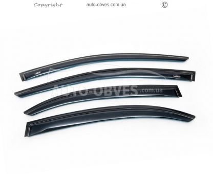 Window deflectors Mercedes A-class w176 2012-2015 - type: 4 pcs hic фото 1