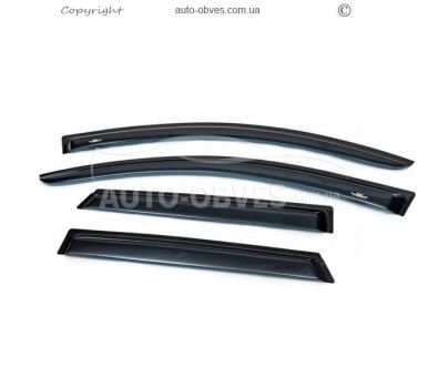 Window deflectors Nissan Qashqai 2008-2010 - type: for 7-seater 4 pcs hic фото 1