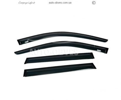 Window deflectors Jeep Grand Cherokee 2010-... - type: 4 pcs фото 1