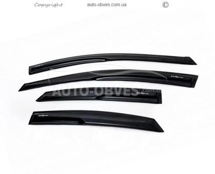 Window deflectors Ford Focus III 2011-2018 - type: 4 pcs, sunflex hb and sedan фото 0