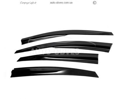 Window deflectors Hyundai Accent Solaris 2011-2016 - type: 4 pcs, sunplex sport фото 0