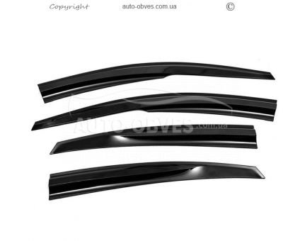 Window deflectors Hyundai Accent Solaris 2011-2016 - type: 4 pcs, sunplex sport фото 1