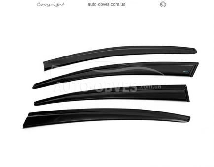 Window deflectors Volkswagen Passat B7 2011-2014 - type: 4 pcs, sunplex sport фото 0