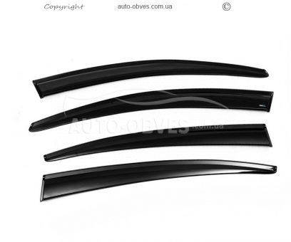 Window deflectors Volkswagen Passat B7 2011-2014 - type: 4 pcs, sunplex sport фото 1