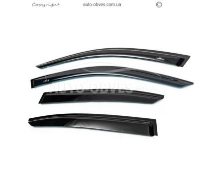 Window deflectors BMW 3 series F30, 31, 34 2012-2019 - type: sd 4 pcs hic фото 0