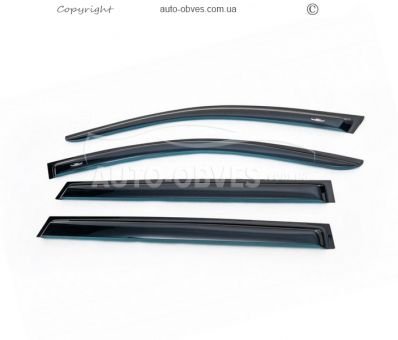 Window deflectors BMW 5 series E60, 61 2003-2010 - type: sw 4 pcs hic фото 1