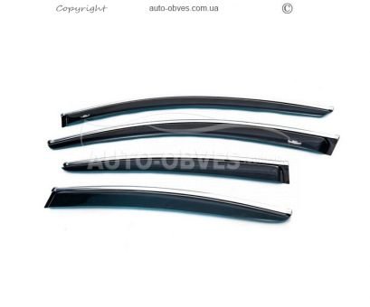 Дефлектори вікон Opel Insignia 2017-… - тип: з хромом sd 4 шт hic фото 0