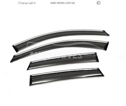 Deflectors with chrome molding Mazda CX-5 2011-2017 фото 1