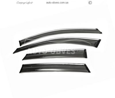 Deflectors with chrome molding Mazda CX-5 2011-2017 фото 0