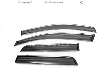 Deflectors with chrome molding Mitsubishi ASX 2010-2020 фото 0