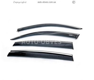 Window deflectors BMW X5 F15 2013-2018 - type: with chrome molding фото 0