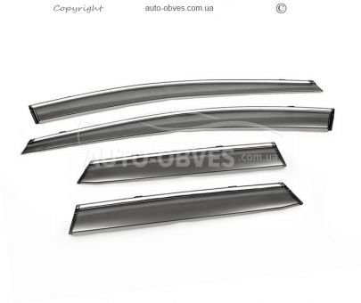 Deflectors with chrome molding Mazda CX-7 2006-2012 фото 1