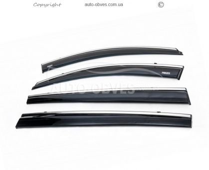 Дефлектори вікон Kia Sportage 2010-2015 - тип: з хром молдингом фото 0