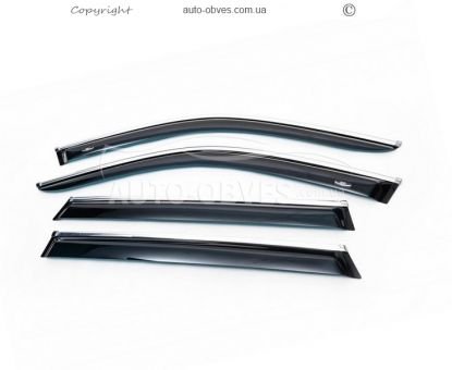 Window deflectors Mercedes S-class w222 - type: chrome molding long 4 pcs hic фото 0
