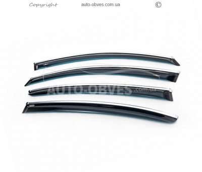 Дефлектори вікон Volkswagen Passat B6 2006-2011 - тип: з хром молдингом sw 4 шт hic фото 0