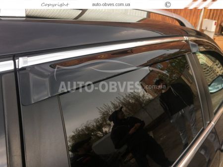 Дефлектори вікон Volkswagen Passat B6 2006-2011 - тип: з хром молдингом sw 4 шт hic фото 2