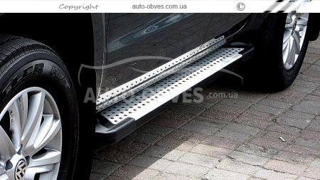 Aluminum running boards Volkswagen Amarok 2016-... - Style: BMW фото 1