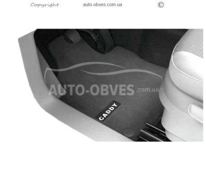 Килимки оригінальні Volkswagen Caddy 2015-2020 - тип: передні 2шт, велюрові фото 1