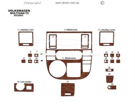 Декор на панель Volkswagen T5 Multivan - тип: наклейки фото 2