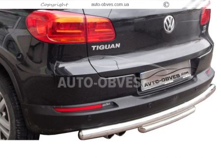 Защита заднего бампера VW Tiguan фото 0