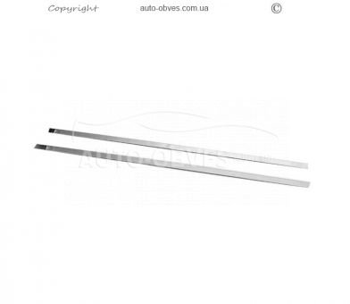 Window edging Volkswagen Caddy 2015-2020 - type: 2 pcs stainless steel фото 0