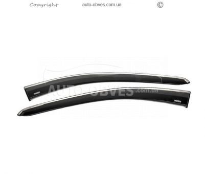 Volkswagen Caddy 2020-... window deflectors - type: with chrome 2 pcs photo 0