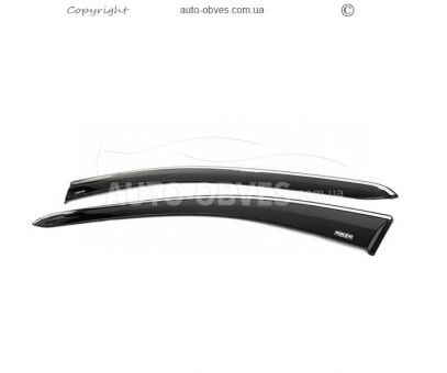 Volkswagen Caddy 2020-... window deflectors - type: with chrome 2 pcs photo 1