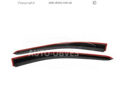 Volkswagen Caddy 2020-... window deflectors - type: with chrome 2 pcs photo 2