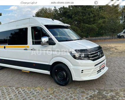 Накладка на передний бампер Volkswagen Crafter 2017-... - тип: под покраску фото 4