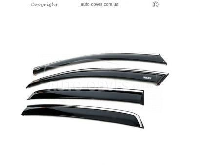 Вітровики з хромованим молдингом Volkswagen Golf 5 hb - тип: 4 шт фото 0