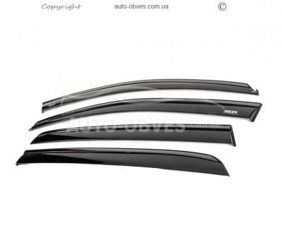 Вітровики Volkswagen Golf 6 2008-2012 hb - тип: 4 шт з чорним молдингом фото 3