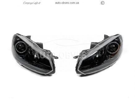 Front optics of Volkswagen Golf 6 - type: black led photo 1