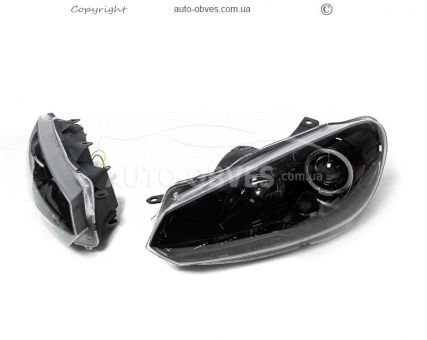 Front optics of Volkswagen Golf 6 - type: black led photo 0