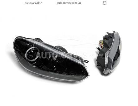 Front optics of Volkswagen Golf 6 - type: black led photo 3