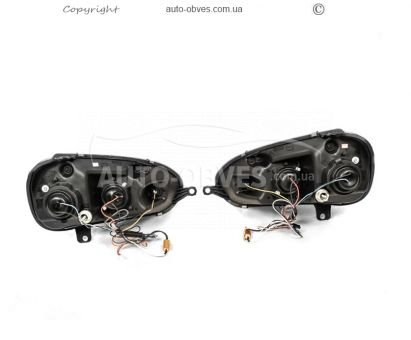 Front optics of Volkswagen Golf 5 with led lights type silver photo 1