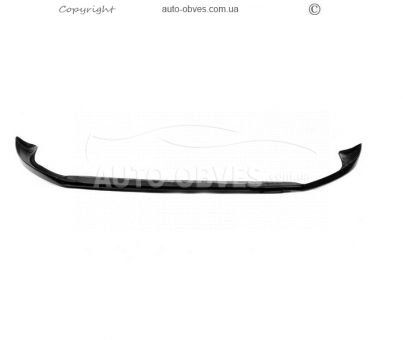 Передня накладка Volkswagen Golf, 7 E-Golf - type: lip під заводський бампер 2012-2017 v2 чорний глянець фото 1