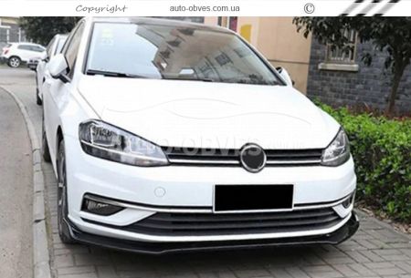 Cover on the front bumper VW Golf VII 2017-2020 - type: lip фото 3