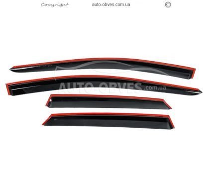 Ветровики с хромированным молдингом Volkswagen ID.7 2023-... - тип: 4 шт фото 2
