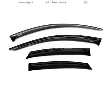 Window deflectors Volkswagen Polo 2010-2017 - type: sd 4 pcs hic фото 1