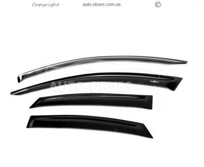 Window deflectors Volkswagen Polo 2010-2017 - type: sd 4 pcs hic фото 0