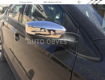 Накладки на дзеркала Volkswagen Polo 2010-2017 sedan - тип: нержавійка фото 2