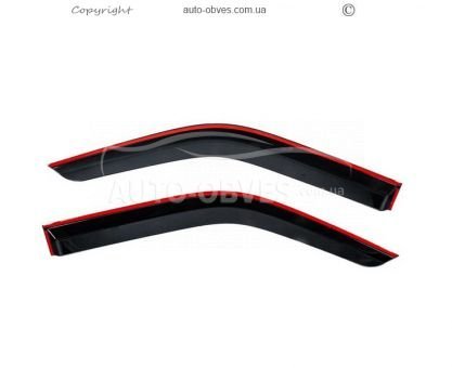 Ветровики с хромированным молдингом Volkswagen T5 - тип: 4 шт фото 2