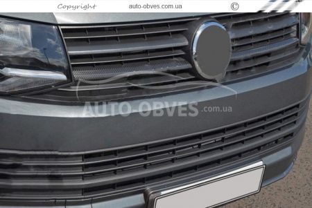 Накладки на решітку радіатора нижня частина VW T6 2015-2020 - тип: з 2-х елементів колір карбон фото 1