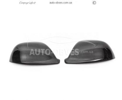 Covers for carbon fiber mirrors for VW T5 2010-2015, T6 2015-2022 фото 1